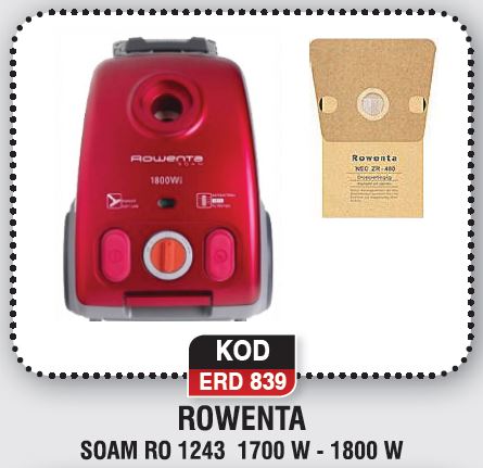 ROWENTA SOAM R0 1243 1700 W - 1800 W ERD  839